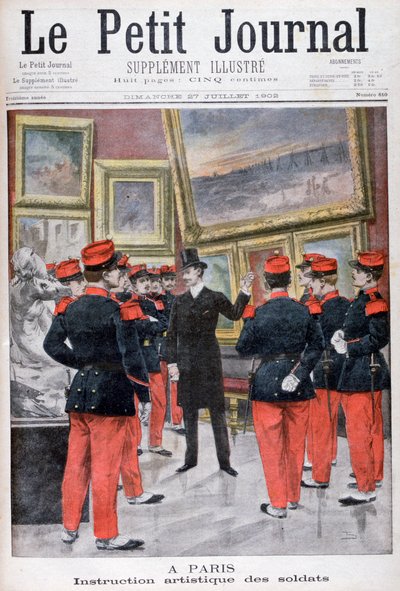 Istruzione artistica dei soldati francesi al Salon, Parigi da Unbekannt