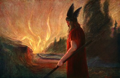 Mentre le fiamme salgono, Wotan se ne va, 1906 da Unbekannt