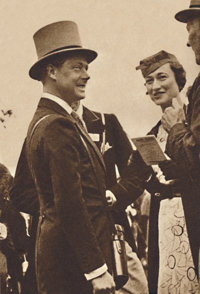 Ascot, giugno, 1935 - Re Edoardo, allora Principe di Galles, con Mrs. Simpson, 1937 da Unbekannt