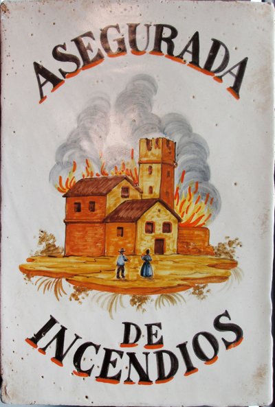 Asegurada de incendios, seconda metà del XIX secolo da Unbekannt