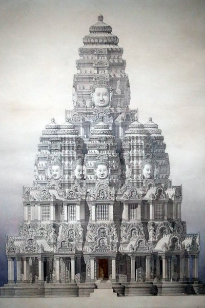 Museo delle Civiltà Asiatiche, Angkor, Esplorando la città sacra della Cambogia, Restauro della torre centrale del Bayon, Louis Delaporte e Henri Deverin, Cambogia da Unbekannt