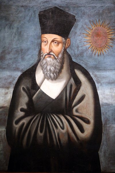 Museo delle Civiltà Asiatiche. Cristianesimo in Asia: Arte Sacra e Splendore Visivo. Ritratto di Matteo Ricci (un gesuita italiano che trascorse gran parte della sua vita portando il cristianesimo in Cina). Emmanuele Pereira (You Wenhui) da Unbekannt