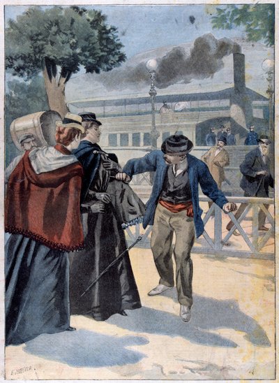 Assassinio di Elisabetta di Baviera da parte di Luigi Lucheni, 1898 da Unbekannt