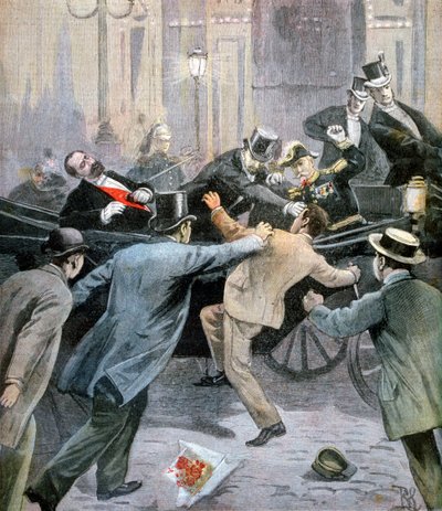 Assassinio di Marie François Sadi Carnot, Presidente della Terza Repubblica Francese, 1894 da Unbekannt