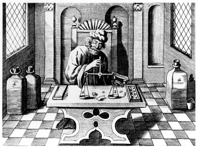 Saggiatore che testa campioni di oro e argento, 1683 da Unbekannt