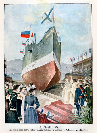A Tolone, varo della corazzata russa Cesarevitch, 1901 da Unbekannt