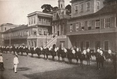 Al quartier generale della polizia militare, 1914 da Unbekannt
