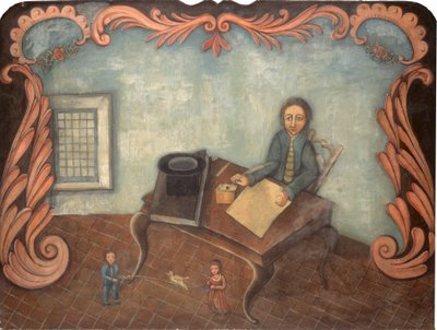 Al tavolo da scrittura, c. 1790 da Unbekannt