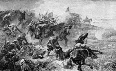 Attacco dei carlisti baschi durante la rivolta del 1872-1876 da Unbekannt