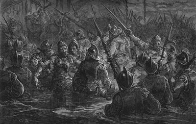 Attacco a Porto Rico, 1797, c1880 da Unbekannt