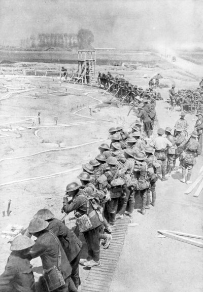 Truppe australiane il giorno prima della battaglia di Messines, Belgio, 6 giugno 1917 da Unbekannt
