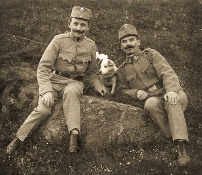 Soldati austriaci con un cane da Unbekannt