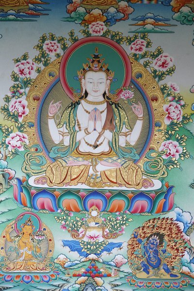 Avalokitesvara, buddha della compassione, Kathmandu, Nepal da Unbekannt