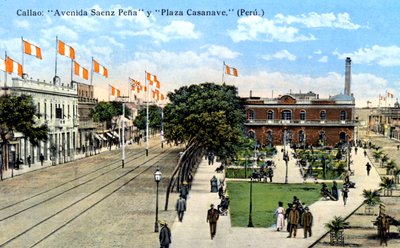 Avenida Saenz Pena e Plaza Casanave, Callao, Perù da Unbekannt