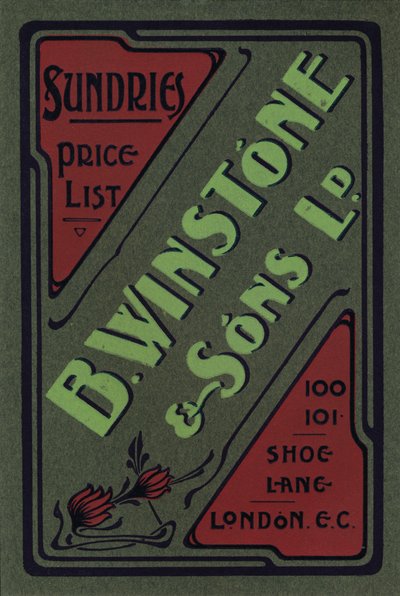 Pubblicità di B. Winstone & Sons Ltd., 1907 da Unbekannt