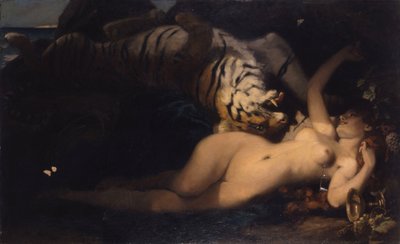 Baccante che gioca con una tigre da Unbekannt Unbekannt