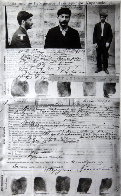 Modulo della polizia di Baku del criminale politico J Jugashvili Stalin da Unbekannt