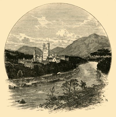 Castello di Balmoral, dalla strada, 1898 da Unbekannt