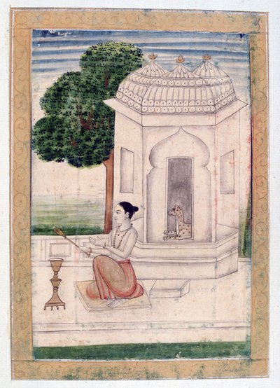Bamgali Ragini, Album Ragamala, Scuola del Rajasthan, XIX secolo da Unbekannt