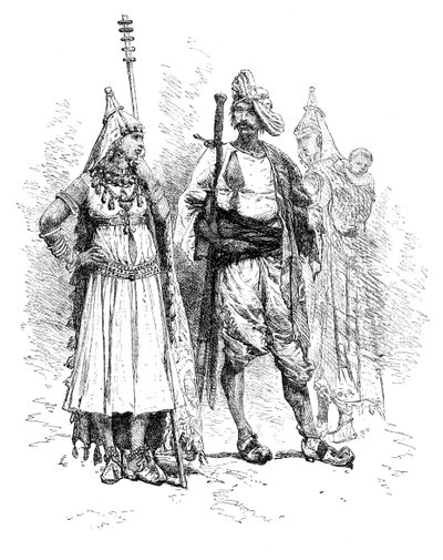 Uomini e donne Banjari, Orissa, India, 1895 da Unbekannt