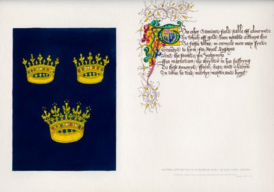 Stendardo e poema, XV secolo, 1840 da Unbekannt
