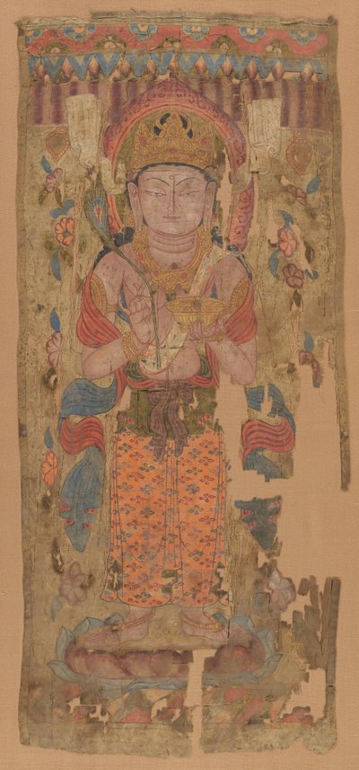Stendardo con Bodhisattva, possibilmente Mahamayuri, IX-X secolo da Unbekannt