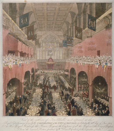 Banchetto alla Guildhall, Città di Londra da Unbekannt