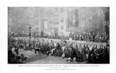 Banchetto commemorativo della vittoria a Waterloo, 1836 1900 da Unbekannt