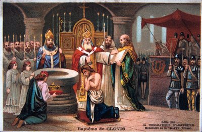 Battesimo di Clodoveo, 496 d.C., XIX secolo da Unbekannt