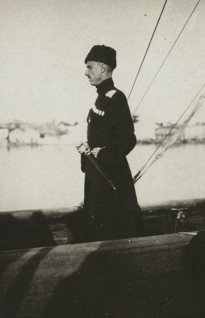 Barone Pyotr Nikolayevich Wrangel sullo yacht Lucullus. Lemnos, 1921 da Unbekannt