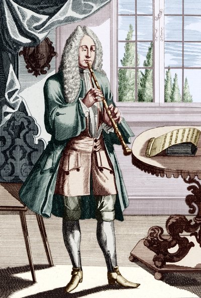 Musicista di oboe barocco da Unbekannt