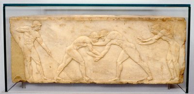 Bassorilievo di lottatori, c500 a.C. da Unbekannt