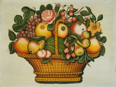 Cesto di frutta con fiori da Unbekannt