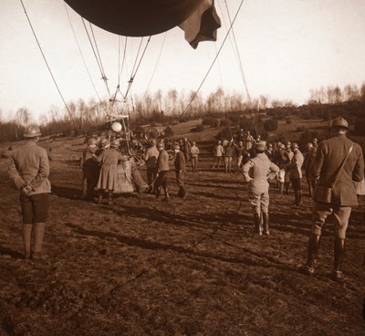 Cestino di pallone di sbarramento, c1914-c1918 da Unbekannt