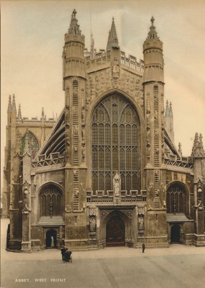 Abbazia di Bath, facciata ovest, c1925 da Unbekannt