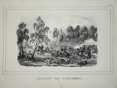 Battaglia tra truppe russe e cavalleria francese vicino a Ostrovno 25-26 luglio 1812 da Unbekannt