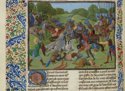 Battaglia tra i Turchi sotto il sultano Murad I e i Serbi, ca 1470-1475 da Unbekannt