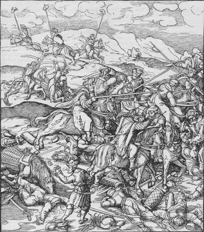 Battaglia tra i Mongoli sotto Timur e i Turchi, c1400 1908 da Unbekannt