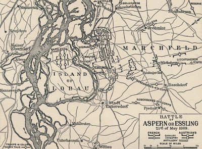 Battaglia di Aspern o Essling, 21 maggio 1809, 1896 da Unbekannt