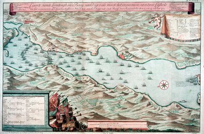 Battaglia della Baia di Vigo, Spagna, 12 ottobre 1702 da Unbekannt