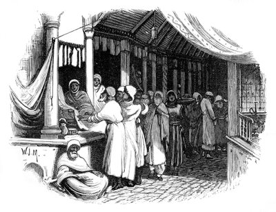 Bazar a Costantinopoli, c1888 da Unbekannt