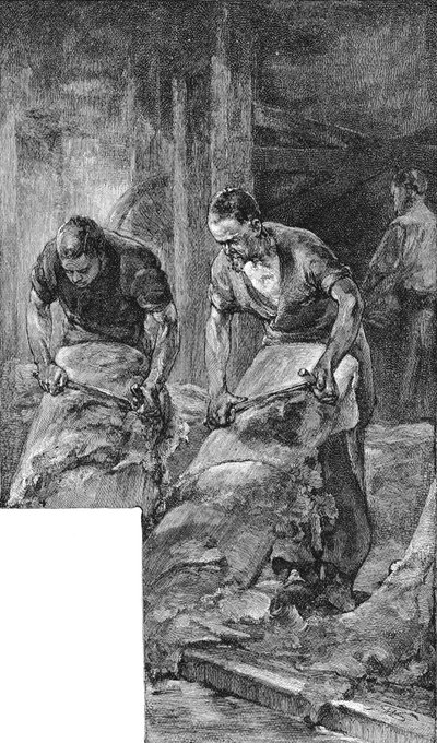 Concia delle pelli per la produzione di cuoio per scarpe, 1885 da Unbekannt