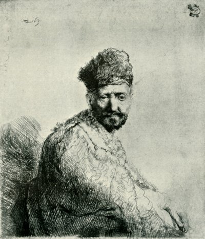 Uomo barbuto con cappello e veste orientale: il padre dell