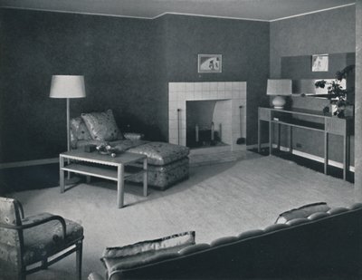 Camera da letto nella casa del Sig. Anatole Litvak a Saint Monica, California, 1942 da Unbekannt