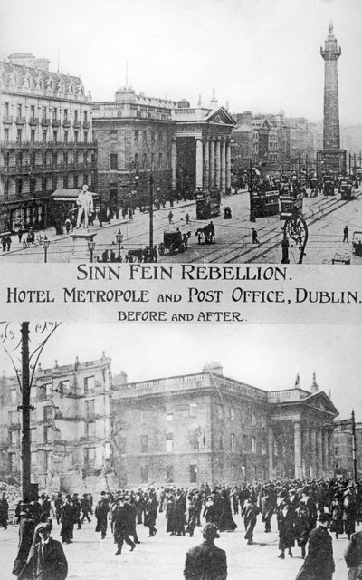 Prima e dopo, rivolta anti-inglese irlandese, Dublino, maggio 1916 da Unbekannt