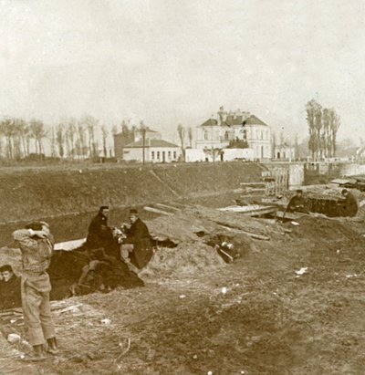 Vedetta belga, Yser, Fiandre, Belgio, c1914-c1918 da Unbekannt