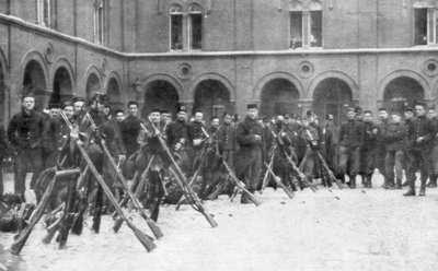 Soldati belgi della 9ª Brigata Mista, Battaglia di Liegi, Belgio, 5-16 agosto 1914 da Unbekannt