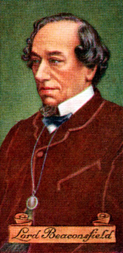 Benjamin Disraeli, Conte di Beaconsfield, da una serie di carte da sigaretta, 1935 da Unbekannt