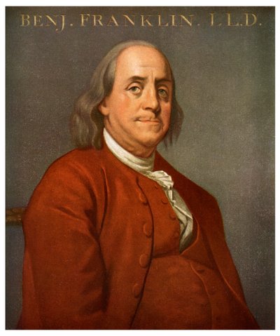 Benjamin Franklin, scienziato e politico americano, 1782 1956 da Unbekannt