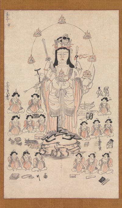Benzaiten e quindici attendenti, XIII secolo da Unbekannt